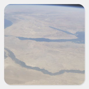 Adesivo Quadrado Vista aérea do Egipto e do Sinai Peninsul