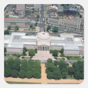 Adesivo Quadrado Vista aérea do National Gallery da arte