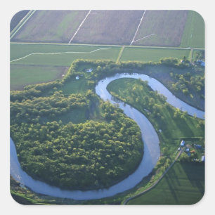 Adesivo Quadrado Vista aérea do Rio Vermelho do Norte