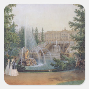 Adesivo Quadrado Vista da cascata margosa