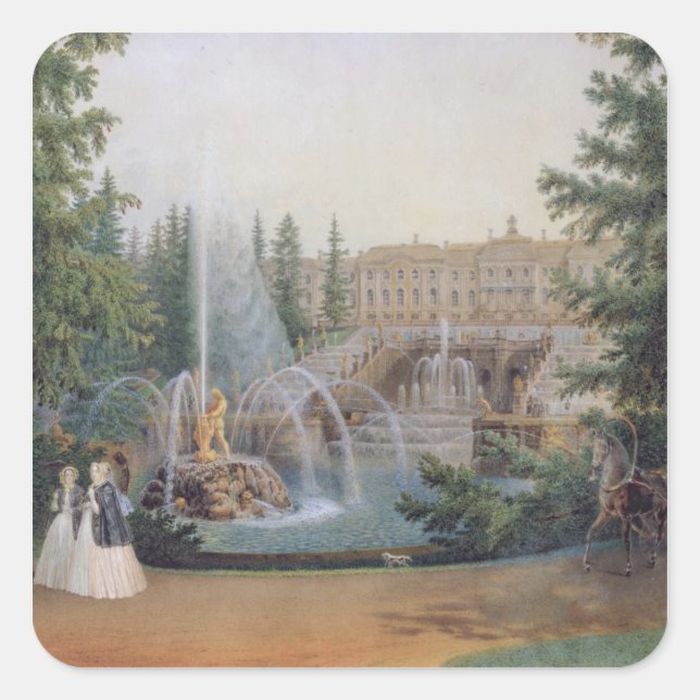 Adesivo Quadrado Vista da Cascata Marly (Frente)