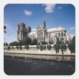 Adesivo Quadrado Vista da catedral do Seine, 1163-1345