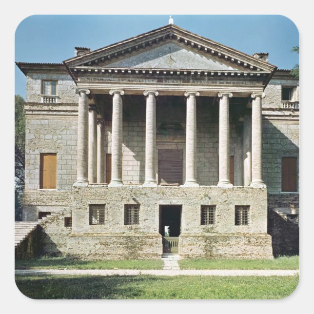 Adesivo Quadrado Vista da fachada principal, construída em 1559-60 (Frente)