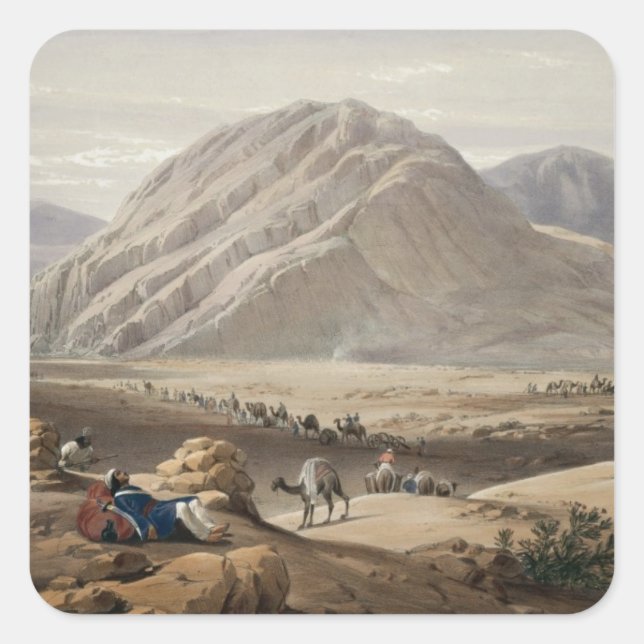 Adesivo Quadrado Vista da Montanha Baba-Naunee, de 'Sketches i (Frente)