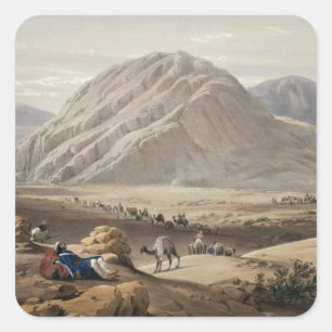 Adesivo Quadrado Vista da montanha do Babá-Naunee, 'dos esboços m