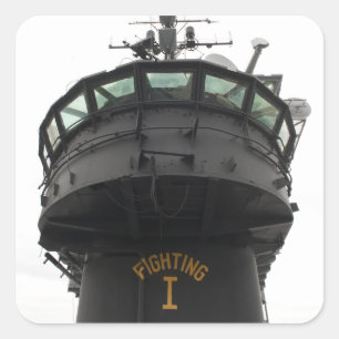 Adesivo Quadrado Vista da parte frontal da superstrutura