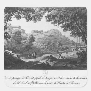 Adesivo Quadrado Vista da torrente conhecida como o La Sanguese