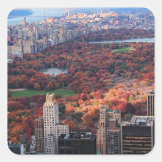 Adesivo Quadrado Vista de cima: outono no Central Park 01