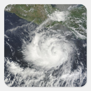 Adesivo Quadrado Vista de satélite da tempestade tropical Darby