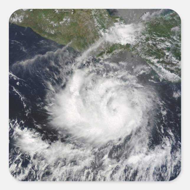Adesivo Quadrado Vista de satélite da tempestade tropical Darby (Frente)
