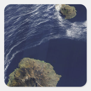 Adesivo Quadrado Vista de satélite das Ilhas Príncipe Edward