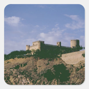 Adesivo Quadrado Vista do castelo