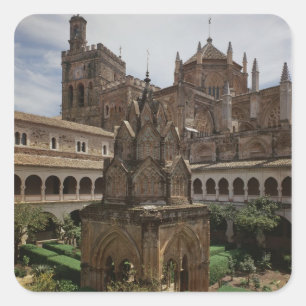 Adesivo Quadrado Vista do claustro mudejar