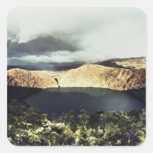 Adesivo Quadrado Vista do lago Guatavita