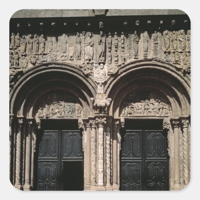 Adesivo Quadrado Vista do Portico de las Platerias (Frente)