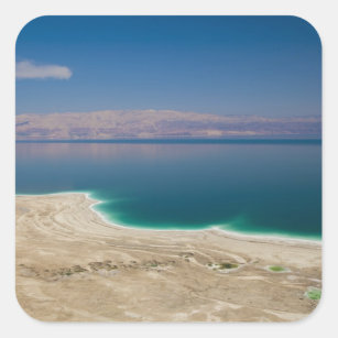 Adesivo Quadrado Vista elevada do Mar Morto