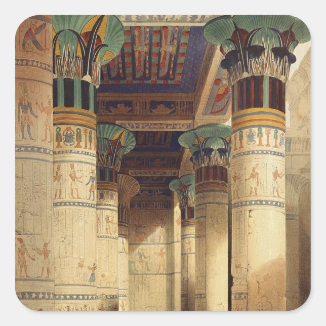 Adesivo Quadrado Vista em Grand Portico, Filae (Frente)