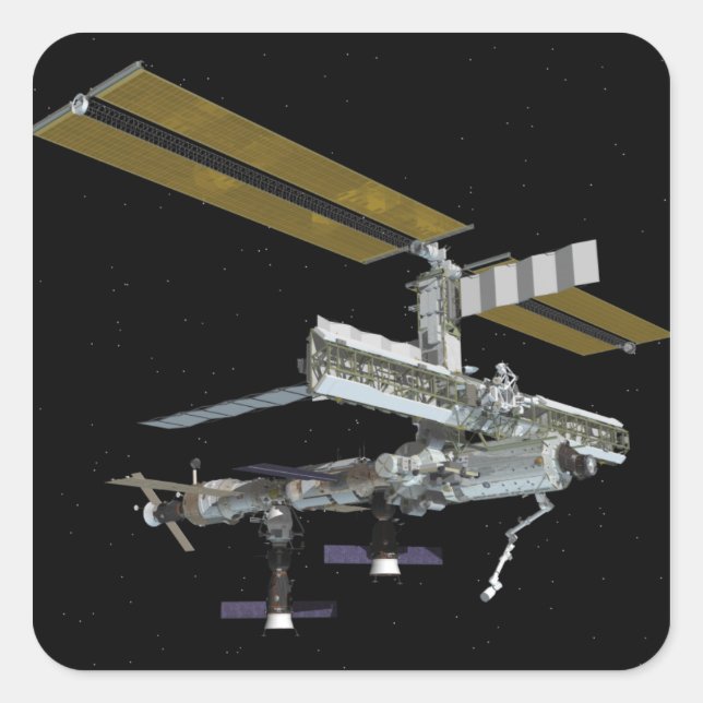 Adesivo Quadrado Vista gerada por computador (Frente)