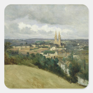 Adesivo Quadrado Vista geral da cidade do Santo-Lo, c.1833