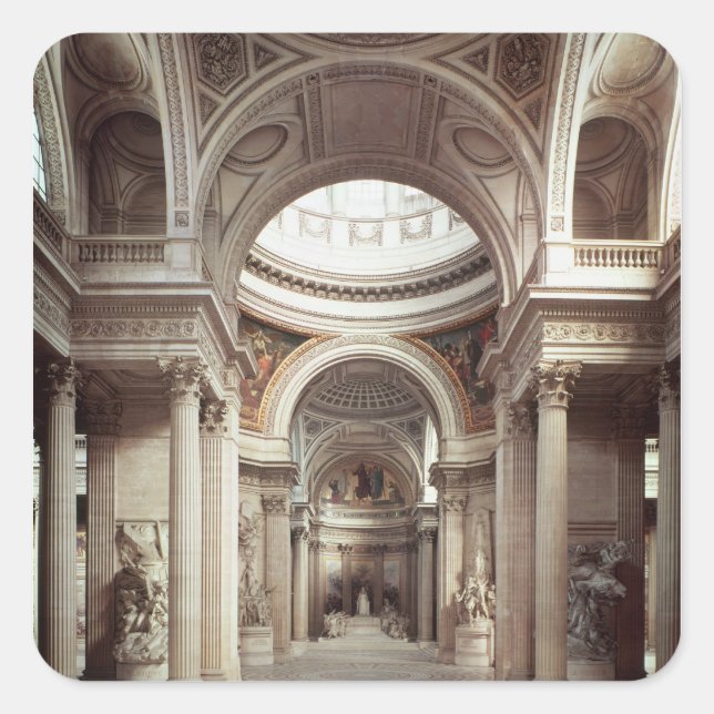 Adesivo Quadrado Vista interior, 1764-1812 (Frente)