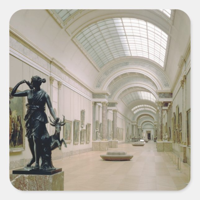 Adesivo Quadrado Vista interior da Grande Galeria (Frente)