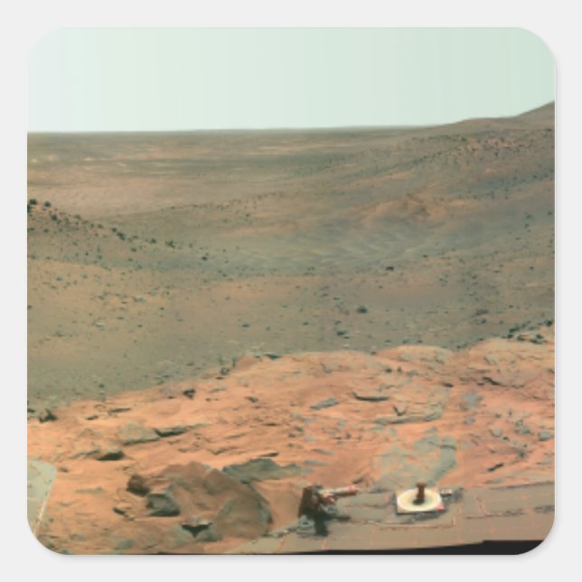 Adesivo Quadrado Vista panorâmica de Marte (Frente)