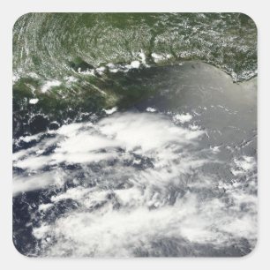 Adesivo Quadrado Vista por satélite das fugas de óleo 2