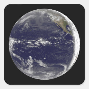 Adesivo Quadrado Vista satélite da terra