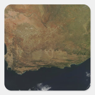 Adesivo Quadrado Vista satélite de África do Sul