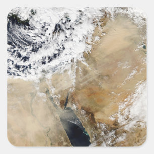 Adesivo Quadrado Vista satélite do mediterrâneo oriental