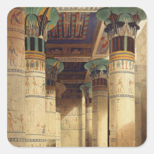 Adesivo Quadrado Vista sob o Portico grande, Philae
