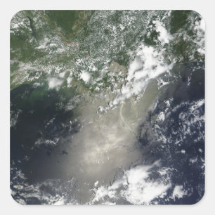 Adesivo Quadrado Vistas por satélite de listras e fitas de óleo