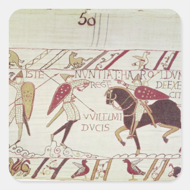 Adesivo Quadrado Vital informa o Rei Harold (Frente)