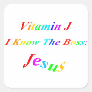 Adesivo Quadrado Vitamina J