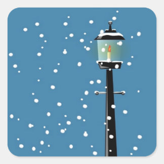 Adesivo Quadrado Vítima de Natal Vitoriano Lamplight