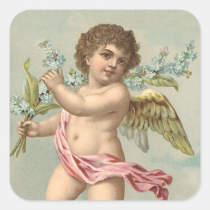 Adesivo Quadrado Vitoriano Cherub