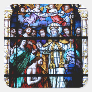 Adesivo Quadrado Vitral de St Augustine