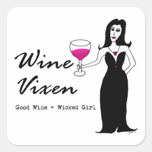 Adesivo Quadrado Vixen "menina má " do vinho