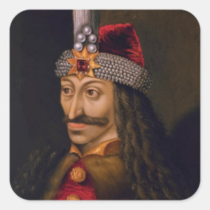 Adesivo Quadrado Vlad Tepes: Empalador, Príncipe Dragão Drácula Voi