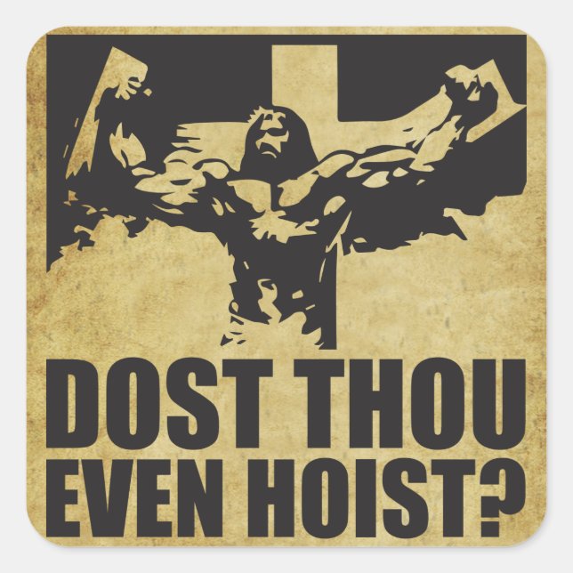 Adesivo Quadrado Você Até Grita? - Jesus (Frente)