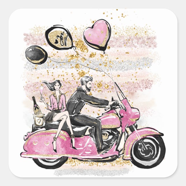 Adesivo Quadrado Você Balança Meu Mundo | Sublimação de Moto de Cas (Frente)