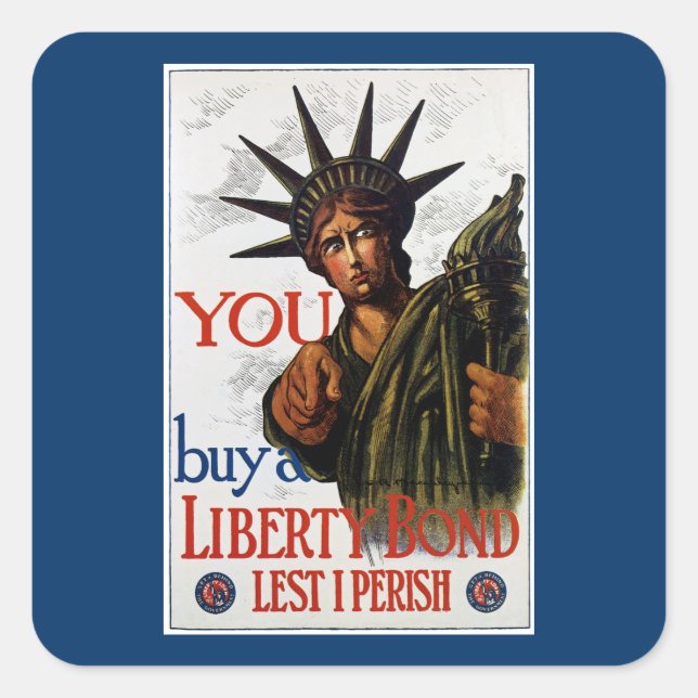 Adesivo Quadrado Você Comprar Uma Obrigação De Liberdade (Frente)