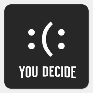 Adesivo Quadrado Você Decide Emoji Mood Design