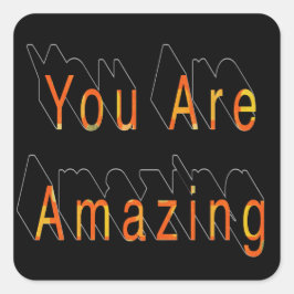 Adesivo Quadrado Você é incrível!