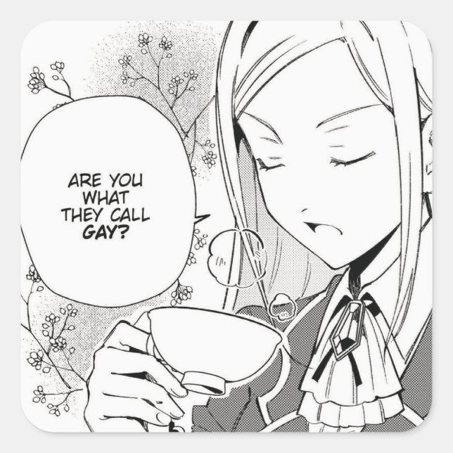 Adesivo Quadrado Você É O Que Eles Chamam De Gay? | WataOshi | (Frente)