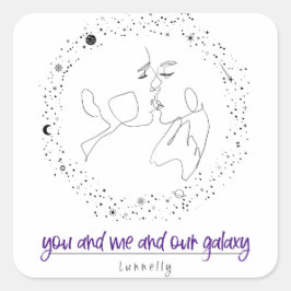 Adesivo Quadrado Você, eu e nossa galáxia