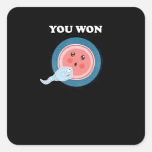 Adesivo Quadrado Você ganhou a ciência humana da evolução da