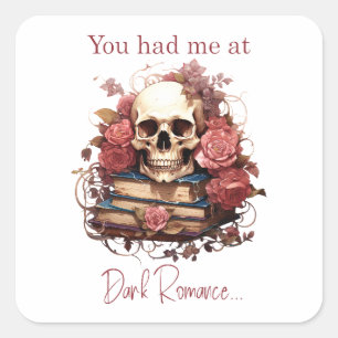 Adesivo Quadrado Você me conquistou com Dark Romance