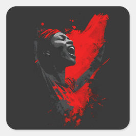 Adesivo Quadrado Voice in Red