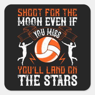 Adesivo Quadrado Voleibol - Foto Para A Lua